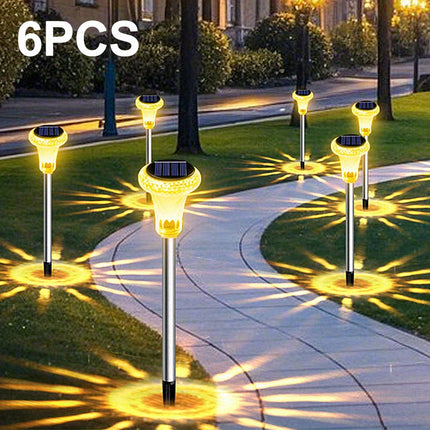 6pcs Solar Lights Outdoor, LED Solar Garden Lights, Outdoor Solar Lights, Photography Studio Lighting Decorative Props Lights, Shooting Background Lights, Courtyard, Patio, Landscape, Flower Pot, Pathway Decoration, Intellige