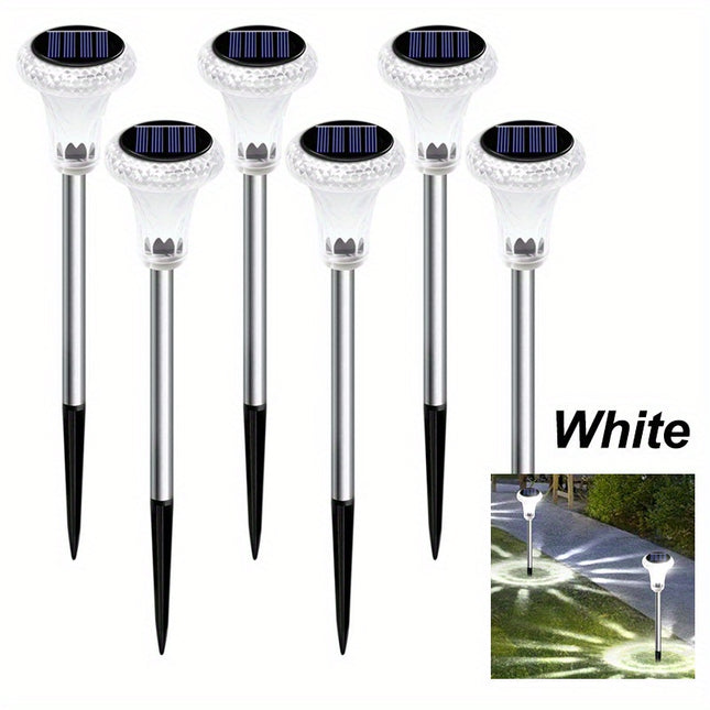 6pcs Solar Lights Outdoor, LED Solar Garden Lights, Outdoor Solar Lights, Photography Studio Lighting Decorative Props Lights, Shooting Background Lights, Courtyard, Patio, Landscape, Flower Pot, Pathway Decoration, Intellige