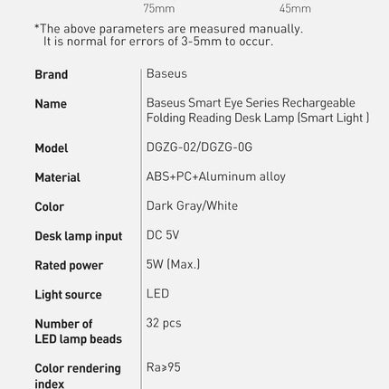 Baseus LED Schreibtischlampe – Dimmbar & Augenschonend