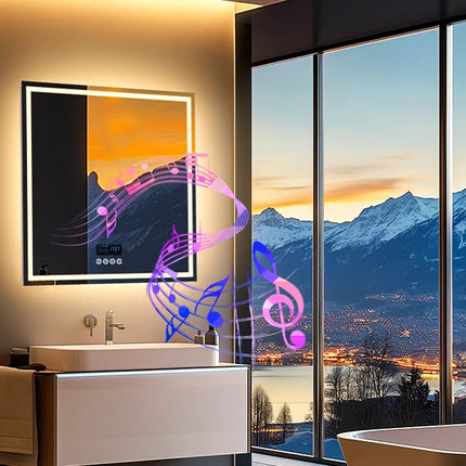 LED-Badezimmerspiegel 80 cm mit Bluetooth & Anti-Beschlag