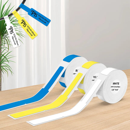 P15 Label Printer Portable Mini Thermal Printer Without Ink Bluetooth Wireless Labeling Machine DIY Barcode Sticker ot 3PK Label