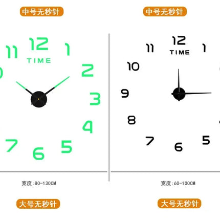 Moderne 3D Wanduhr mit Acrylspiegel