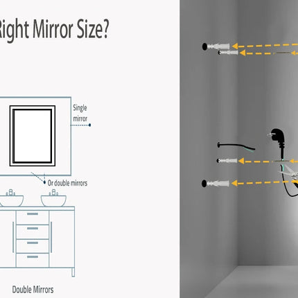 LED-Badezimmerspiegel 80 cm mit Bluetooth & Anti-Beschlag