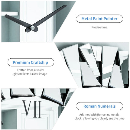 Moderne 3D Sunburst Wanduhr – Wohn- und Esszimmerdeko