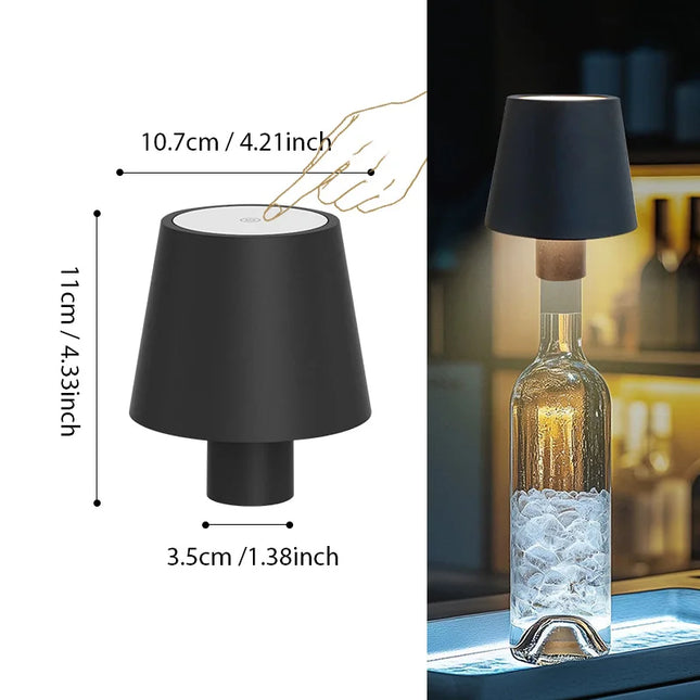 Kabellose Tischlampe mit Touch-Sensor – Wiederaufladbare LED-Nachtlicht für Schreibtisch, Lesen, Hotel, Bar, Restaurant, Schlafzimmer-Dekor