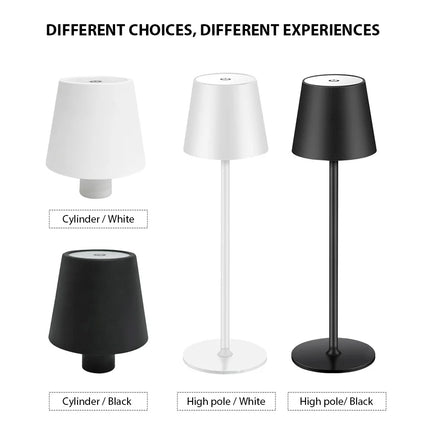 Kabellose Tischlampe mit Touch-Sensor – Wiederaufladbare LED-Nachtlicht für Schreibtisch, Lesen, Hotel, Bar, Restaurant, Schlafzimmer-Dekor