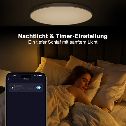 Oeegoo Smarte RGB-Deckenleuchte – 24W, App + Fernbedienung“