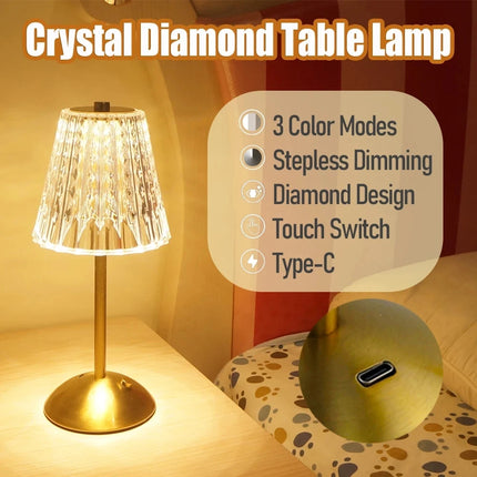 Kabellose Touch-Schreibtischlampe – Tragbare Lampe für Schlafzimmer & Bar