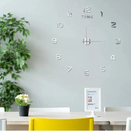 Moderne 3D Wanduhr mit Acrylspiegel