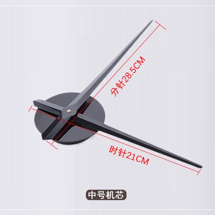 Moderne 3D Wanduhr mit Acrylspiegel